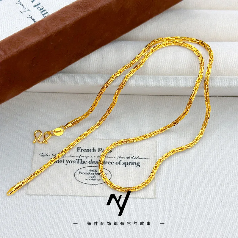 Real 24k Gold 9999 Shimmering Car Flower Necklace for Women's Light Luxury Niche High-end Feeling Shimmering Sweater Chain
Real 24k Gold 9999 Shimmering Car Flower Necklace for Women's Light Luxury Niche High-end Feeling Shimmering Sweater Chain