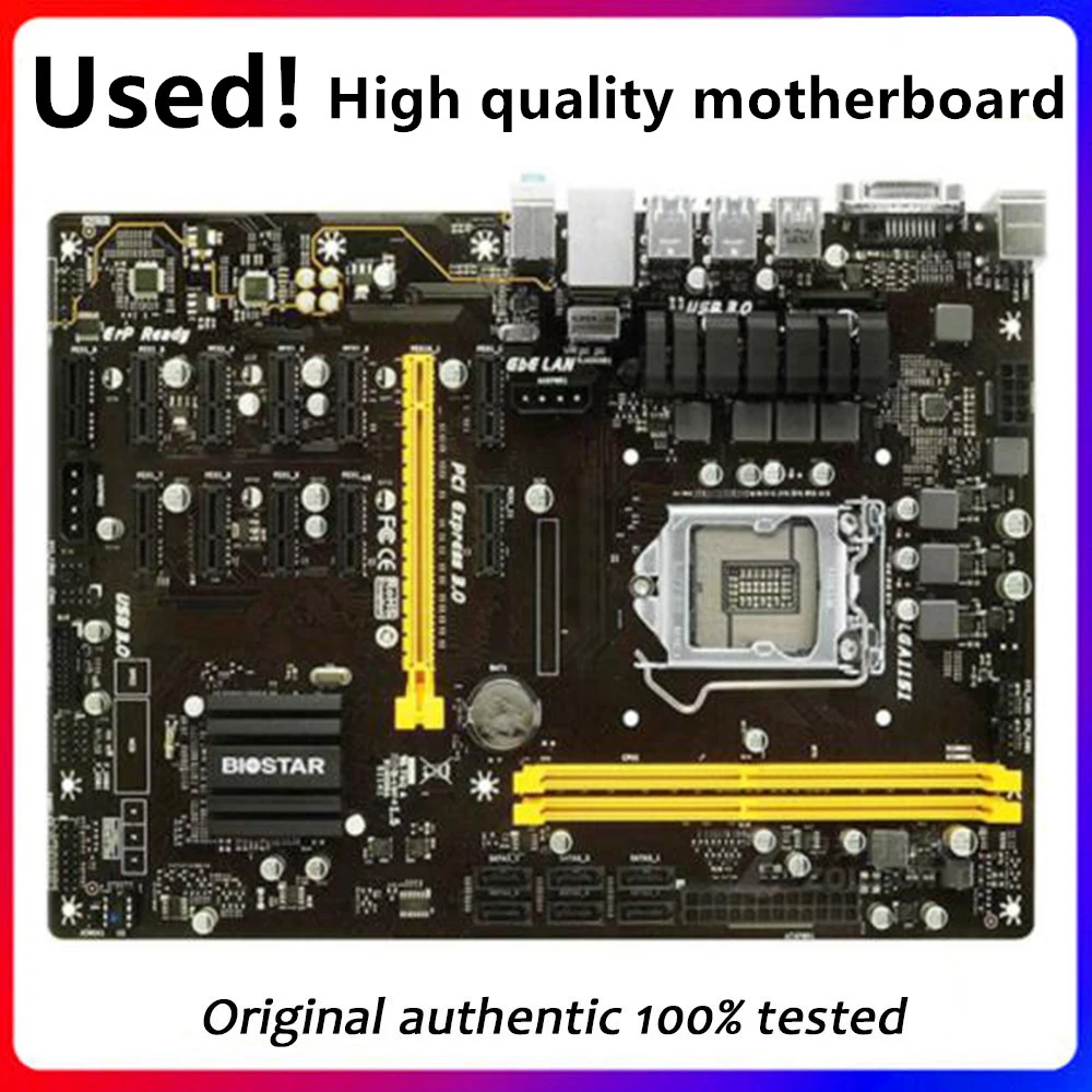 Used BIOSTAR TB250-BTC PRO Motherboard H110 LGA 1151 Mining 12PCIE Support 12 Video Card BTC ETH ZEC Mining TB250 BTC USB 3.0
Used BIOSTAR TB250-BTC PRO Motherboard H110 LGA 1151 Mining 12PCIE Support 12 Video Card BTC ETH ZEC Mining TB250 BTC USB 3.0