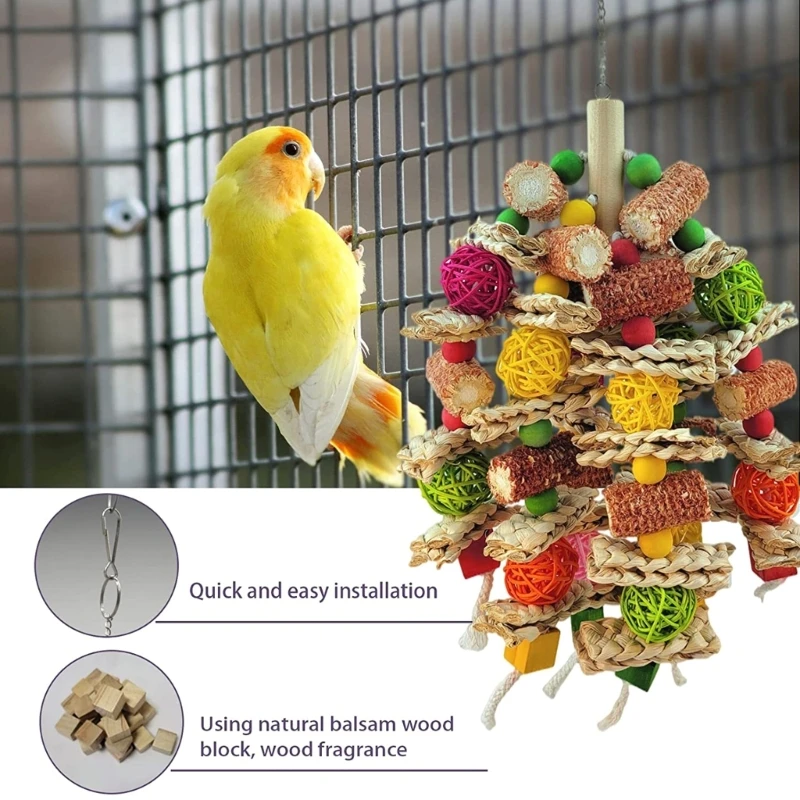 Pet Bird Tooth Chew Toy Natural Straw Beads Corncob for Cockatiel Conure
Pet Bird Tooth Chew Toy Natural Straw Beads Corncob for Cockatiel Conure
