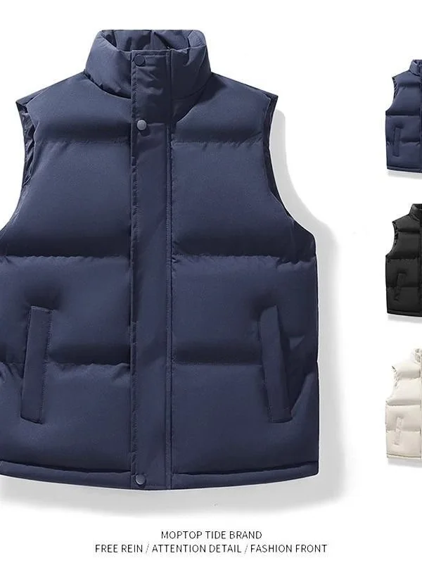 Осень-зима, стеганый хлопковый жилет, куртка с воротником-стойкой, спортивная повседневная теплая мужская верхняя одежда для пар, полиэфирное волокно
Осень-зима, стеганый хлопковый жилет, куртка с воротником-стойкой, спортивная повседневная теплая мужская верхняя одежда для пар, полиэфирное волокно