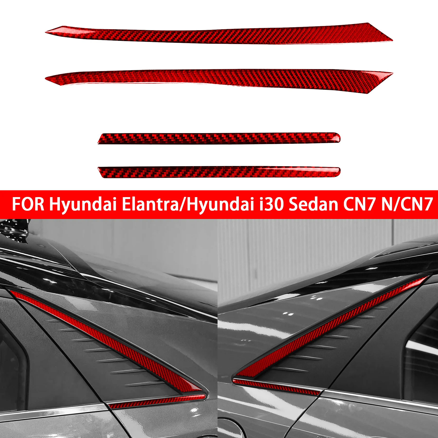For Hyundai Elantra CN7 i30 Sedan CN7 N 2021-2026 Carbon Fiber Quarter Window Air Shutter Side Trim Molding Exterior Stickers
For Hyundai Elantra CN7 i30 Sedan CN7 N 2021-2026 Carbon Fiber Quarter Window Air Shutter Side Trim Molding Exterior Stickers