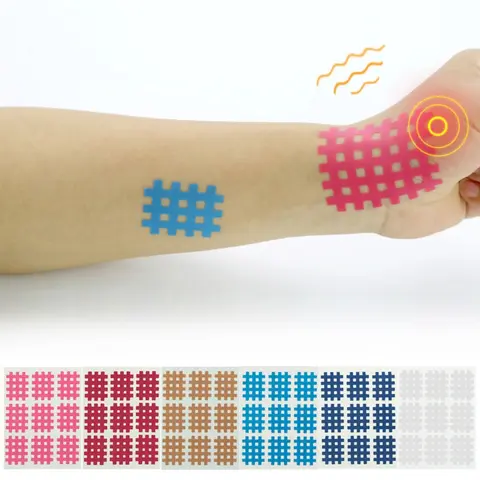 10 Sheets/Pack Kindmax for Cross Tape Physical Therapy for Pain Relief Kinesiotypes Tapes Acupuncture Stickers Lift Up S