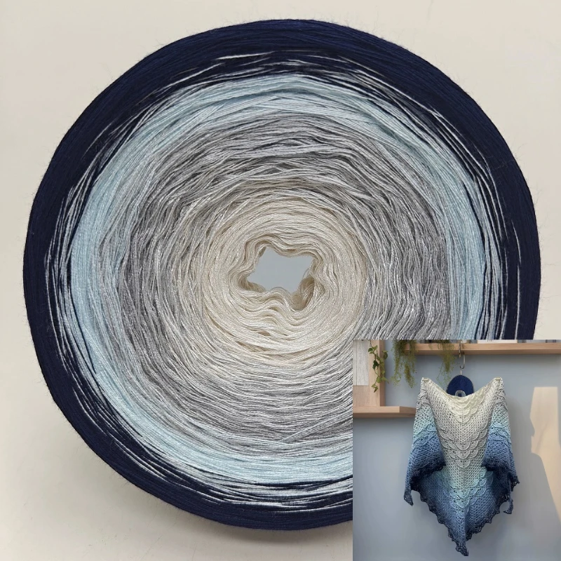 300 г весенне-летняя градиентная нить для торта, чистый хлопок, средний и грубый для ручного плетения, шерстяное одеяло, одежда 
300 г весенне-летняя градиентная нить для торта, чистый хлопок, средний и грубый для ручного плетения, шерстяное одеяло, одежда