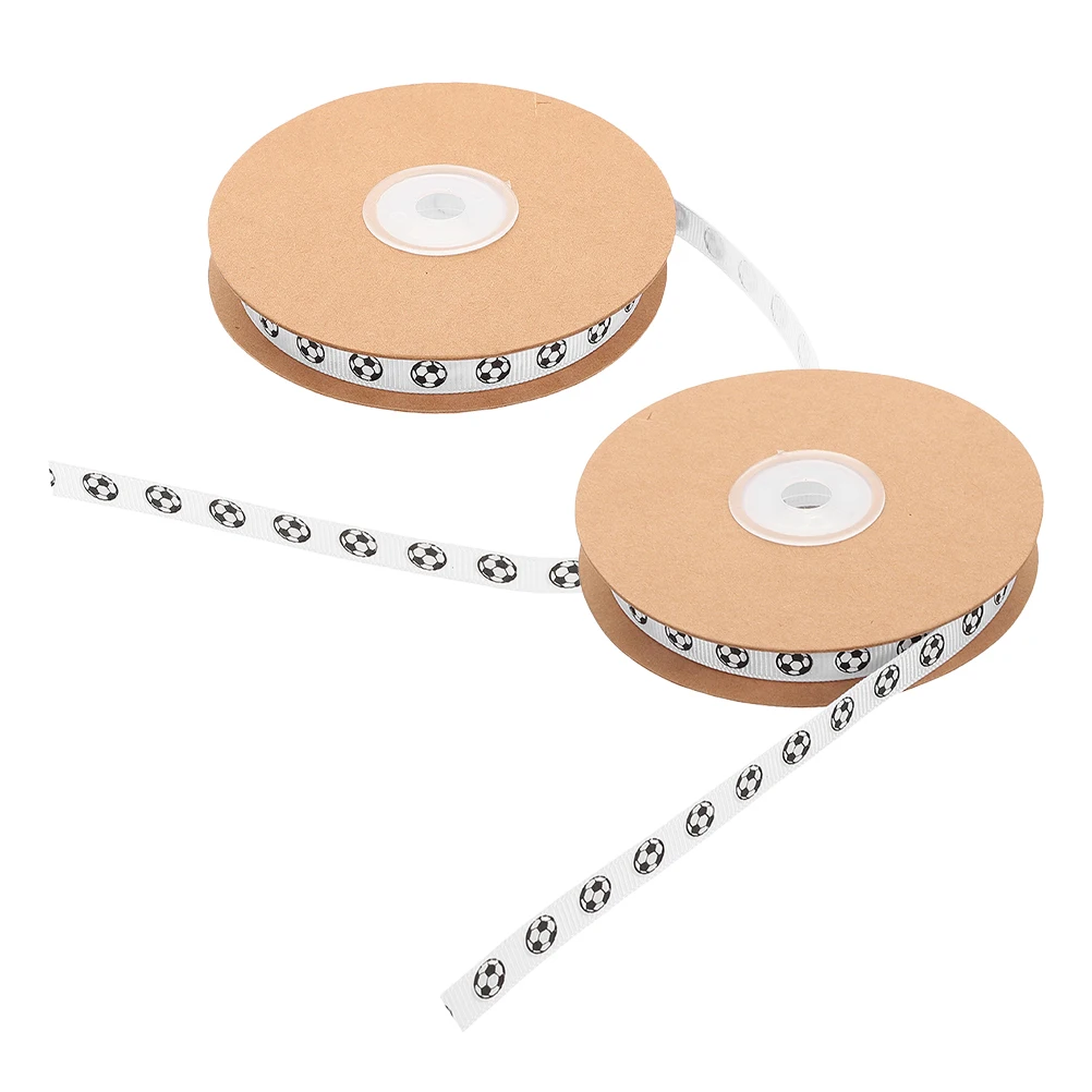 2 Pcs Ball Craft Ribbons 1cm Football Wired Edge Rustic Footballs Pattern Ribbon Packing Supplies Wedding Decorations
2 Pcs Ball Craft Ribbons 1cm Football Wired Edge Rustic Footballs Pattern Ribbon Packing Supplies Wedding Decorations