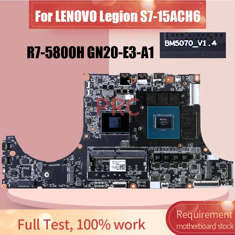 For Lenovo Legion S7-15ACH6 Laptop Motherboard BM5070-V1.4 5B21C68221 AMD Ryzen7 5800H GN20-E3-A1 DDR4 Notebook Mainboard Tested
For Lenovo Legion S7-15ACH6 Laptop Motherboard BM5070-V1.4 5B21C68221 AMD Ryzen7 5800H GN20-E3-A1 DDR4 Notebook Mainboard Tested