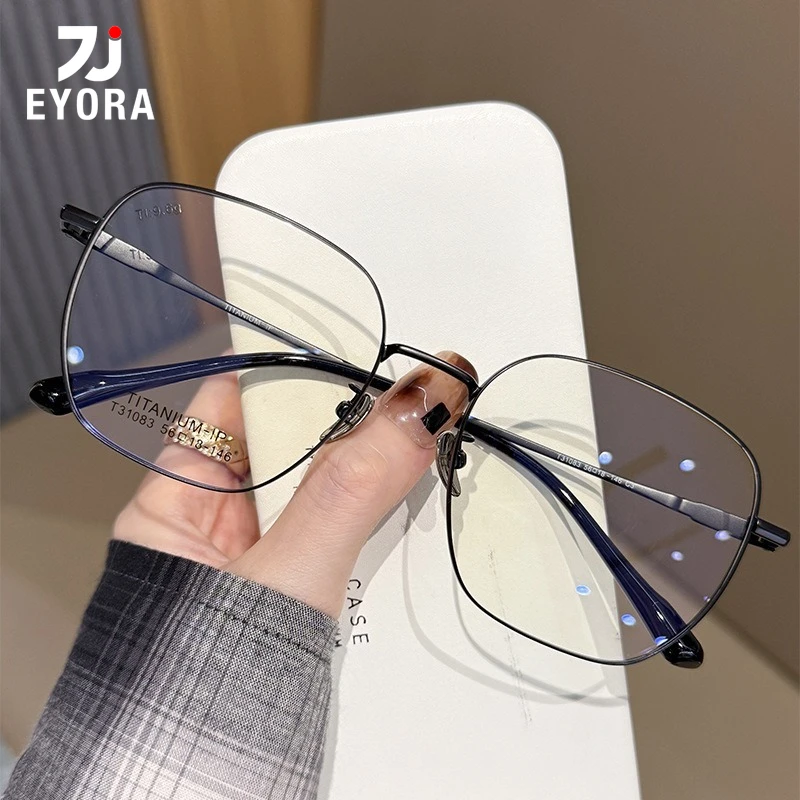 EYORA Casual Half Ti Square Reading Glasses for Women Anti Blue Light Photochromic Glasses Optical Lenses with Prescription
EYORA Casual Half Ti Square Reading Glasses for Women Anti Blue Light Photochromic Glasses Optical Lenses with Prescription