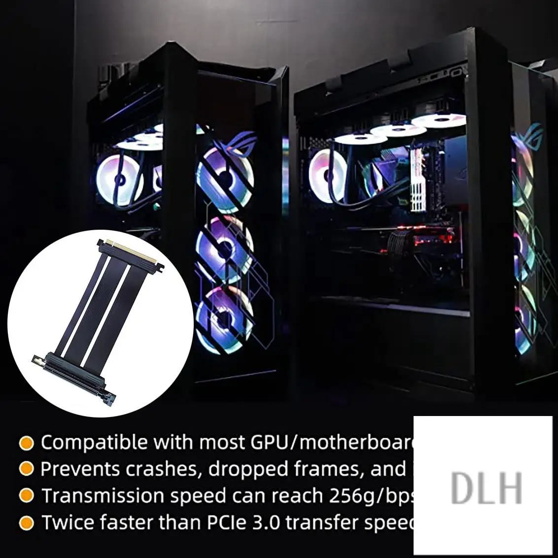 Кабель-удлинитель видеокарты VO-PCI-E PCI-E 16X–16X180 ° Кабель-адаптер видеокарты USB4.0 для майнинговой карты
Кабель-удлинитель видеокарты VO-PCI-E PCI-E 16X–16X180 ° Кабель-адаптер видеокарты USB4.0 для майнинговой карты