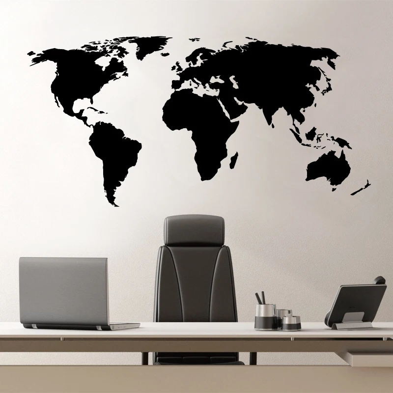 World Map Silhouette Vinyl Wall Decal Office School Classroom Home Living Room Bedroom Art Wall Decoration Sticker Kids Gift
World Map Silhouette Vinyl Wall Decal Office School Classroom Home Living Room Bedroom Art Wall Decoration Sticker Kids Gift