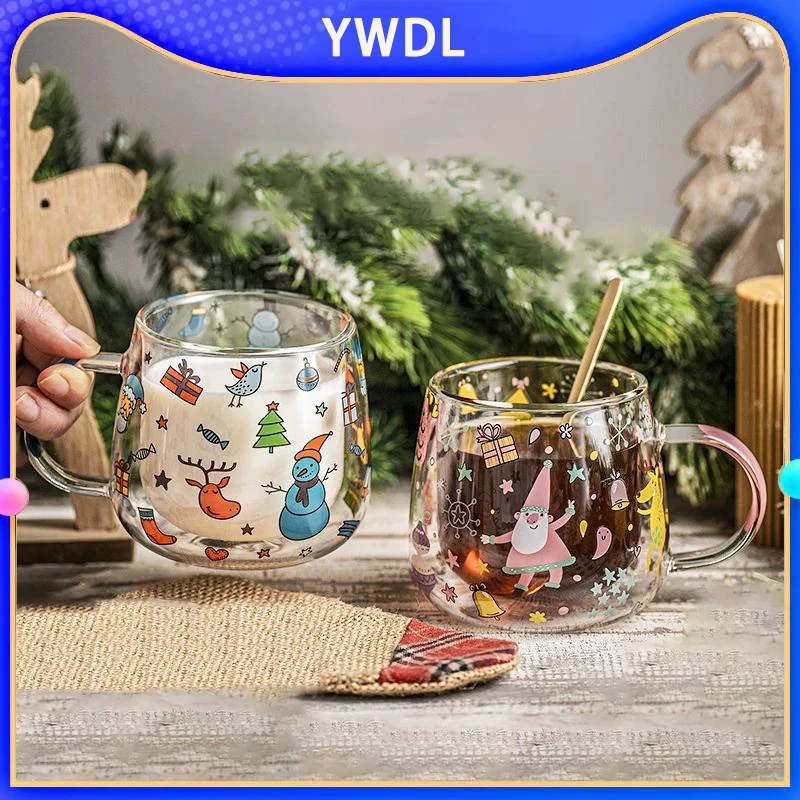 YWDL 320ml Cartoon Double Wall Glass Mug Heat-resisting Breakfast Milk Coffee Cup Office Home Espresso Water Teacup Couple Mug
YWDL 320ml Cartoon Double Wall Glass Mug Heat-resisting Breakfast Milk Coffee Cup Office Home Espresso Water Teacup Couple Mug