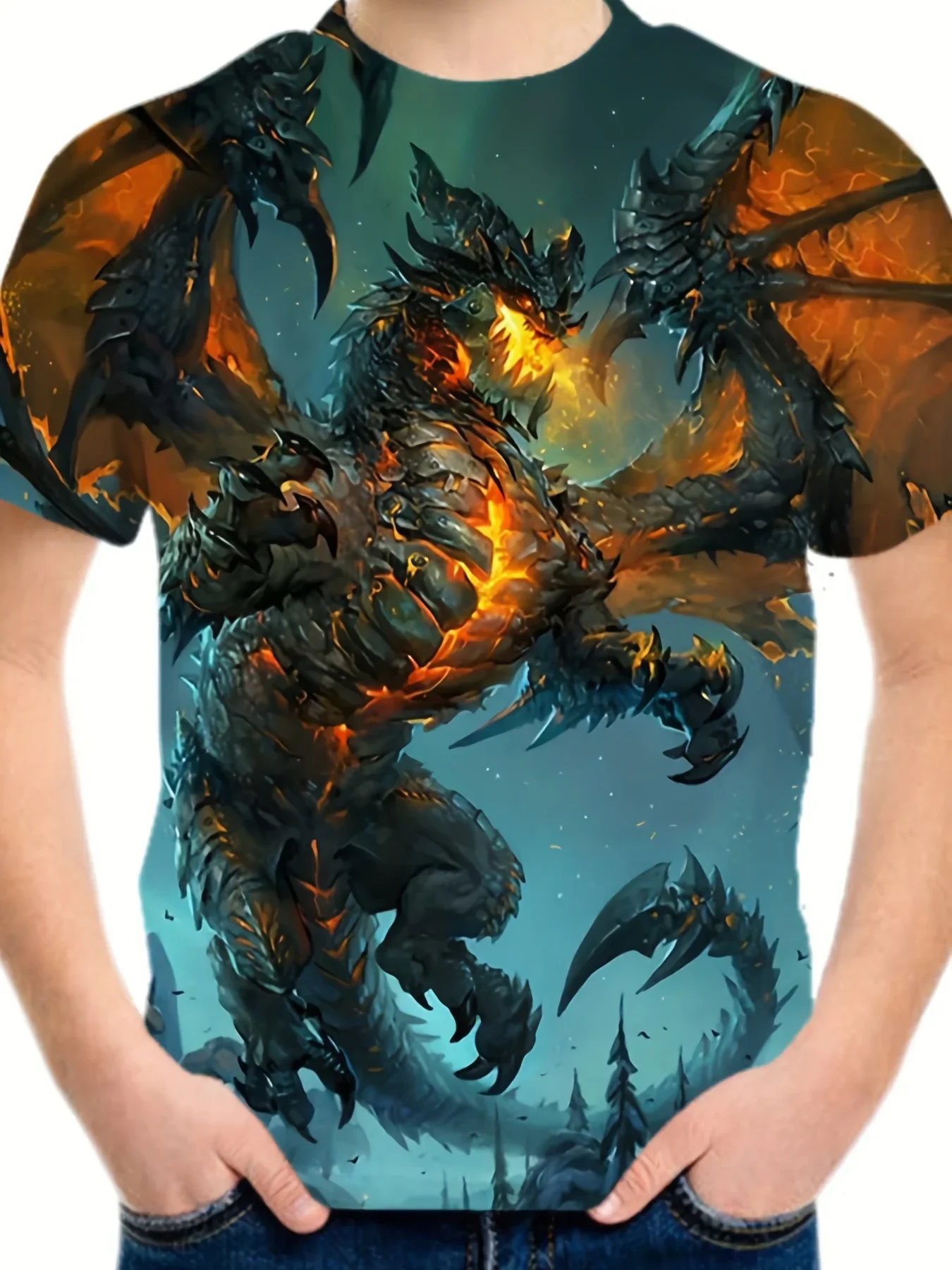 2024 Cool Dragon 3D Printed Boys Creative TShirt Summer Casual Comfortable Short Sleeve T-Shirt Men's Street Fashion Clothing
2024 Cool Dragon 3D Printed Boys Creative TShirt Summer Casual Comfortable Short Sleeve T-Shirt Men's Street Fashion Clothing