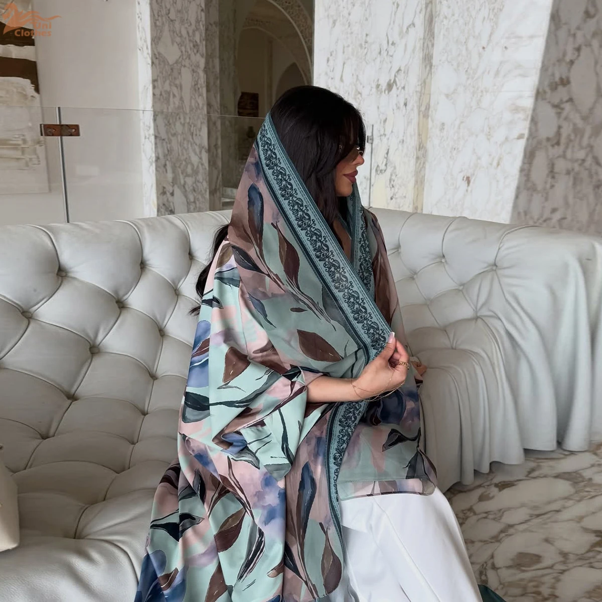 Zahraa Muslim Elegant Floral Print Women Dress Loose Cardigan Hijab included Fashion Caftan Marocain Femme
Zahraa Muslim Elegant Floral Print Women Dress Loose Cardigan Hijab included Fashion Caftan Marocain Femme