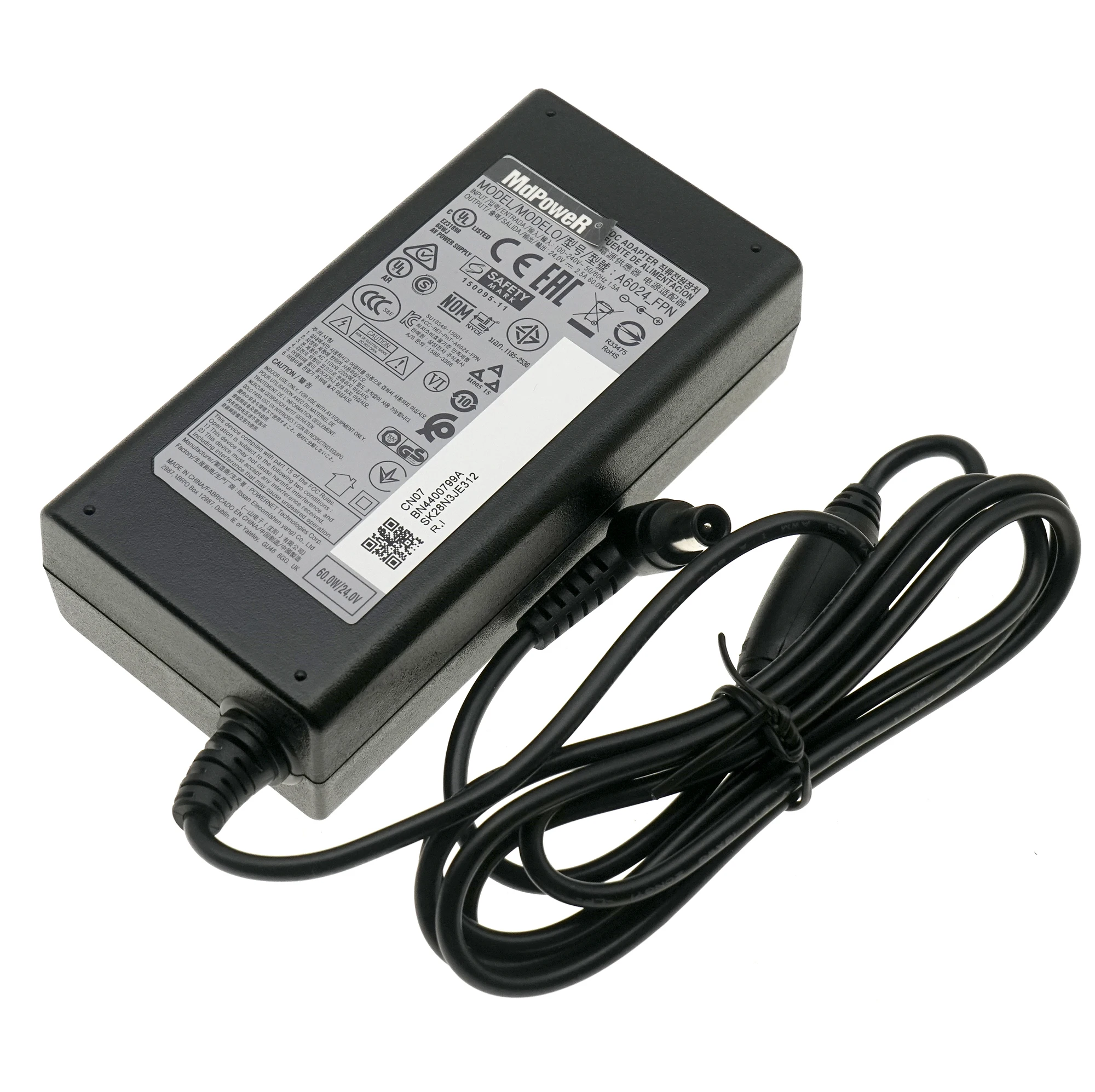 60W Genuine AC Adapter Charger for Samsung Soundbar A6024_ FPN 24V 2.5A 1.66A HW-F751 HW-M450/X HW-J250 KM57C HW-Q60R HW-Q60R/XS
60W Genuine AC Adapter Charger for Samsung Soundbar A6024_ FPN 24V 2.5A 1.66A HW-F751 HW-M450/X HW-J250 KM57C HW-Q60R HW-Q60R/XS