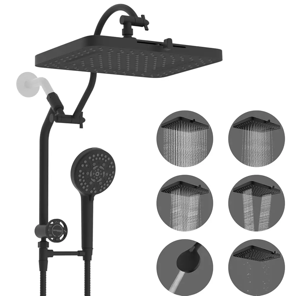 AllexpreskUpgraded cUPC Certified 5-spray 13'' Shower Head, High Pressure Rainfall Showerhead Combo, Easy Reach 10-Spray Handhel
AllexpreskUpgraded cUPC Certified 5-spray 13'' Shower Head, High Pressure Rainfall Showerhead Combo, Easy Reach 10-Spray Handhel