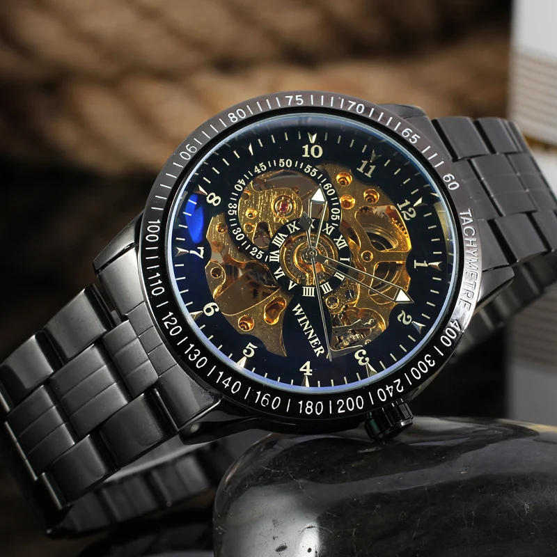 WINNER Original Men Watch Skeleton Automatic Mechanical Black Business Dress Military Sport Army Male Wristwatch 30m Waterproof
WINNER Original Men Watch Skeleton Automatic Mechanical Black Business Dress Military Sport Army Male Wristwatch 30m Waterproof