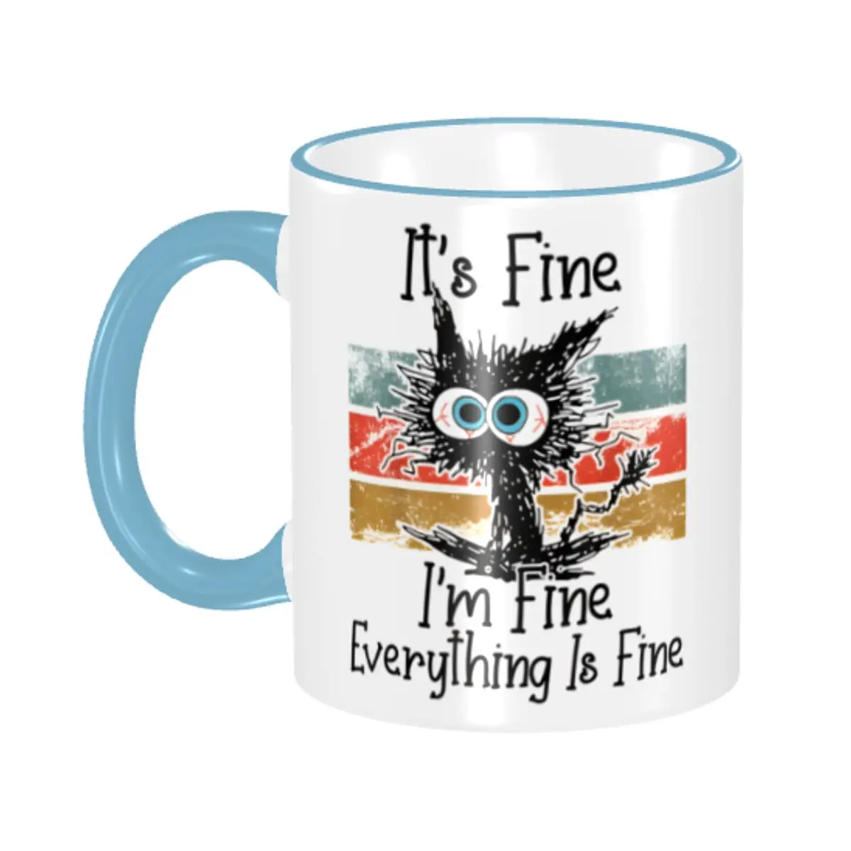Customized I Am Fine Everything Is Fine Mug DIY Cat Cartoon Inspiration Funny Ceramic Tea Milk Coffee Cups
Customized I Am Fine Everything Is Fine Mug DIY Cat Cartoon Inspiration Funny Ceramic Tea Milk Coffee Cups