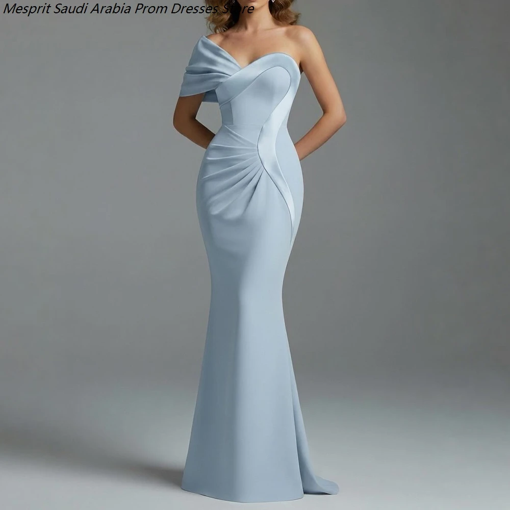 Women's Mermaid Evening Dresses Floor-length Off The Shoulder Sleeveless Prom Dresses Fashion Pleat Draped Customized Gowns
Women's Mermaid Evening Dresses Floor-length Off The Shoulder Sleeveless Prom Dresses Fashion Pleat Draped Customized Gowns