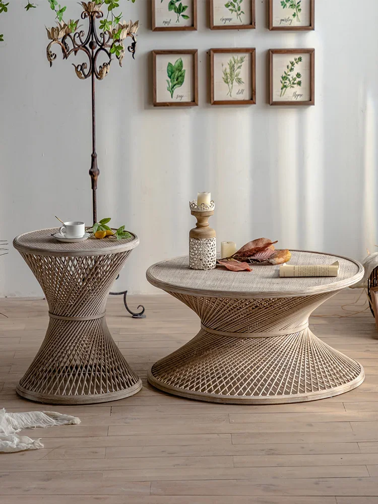 Retro Vine Woven Tatami Tea Table, Small Unit, Circular Household Living Room Design, Tea Table, Quiet Wind Sofa, Side Table
Retro Vine Woven Tatami Tea Table, Small Unit, Circular Household Living Room Design, Tea Table, Quiet Wind Sofa, Side Table