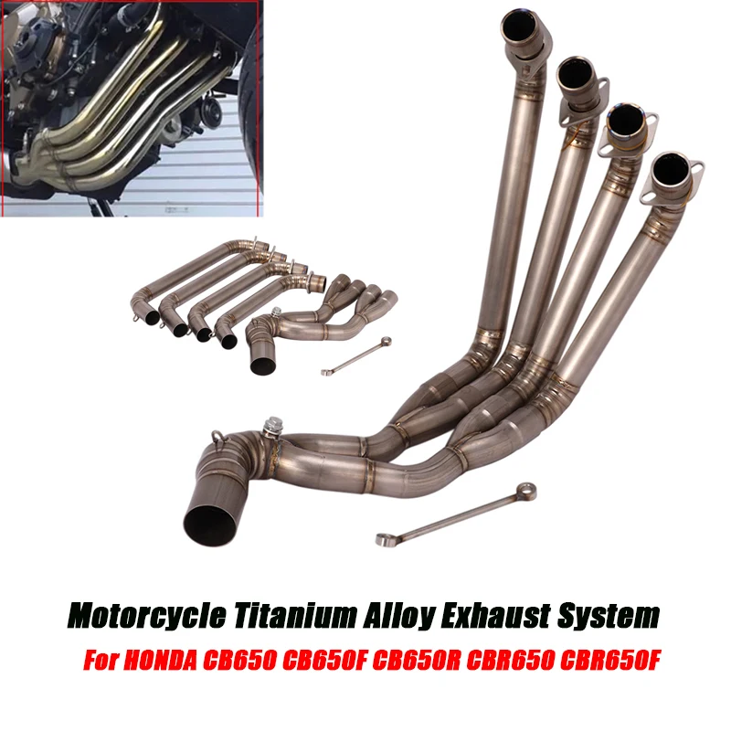 for Honda CBR650F CBR650R CB650R CB650 CB650F 2014-2022 Motorcycle Titanium alloy Front Pipe Exhaust System Connect 51mm Muffler
for Honda CBR650F CBR650R CB650R CB650 CB650F 2014-2022 Motorcycle Titanium alloy Front Pipe Exhaust System Connect 51mm Muffler