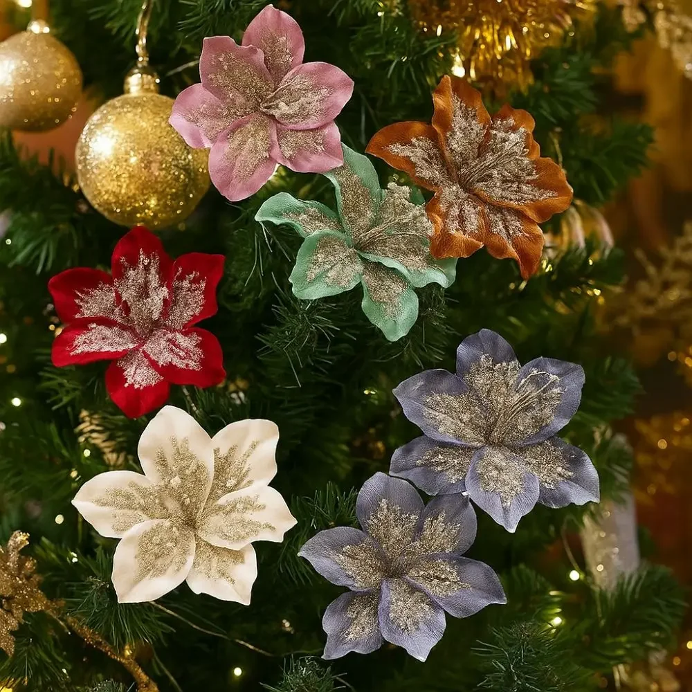 20cm Artificial Christmas Flower Glitter Large Simulation Flower Hanging Handmade Christmas Poinsettia Christmas Tree 
20cm Artificial Christmas Flower Glitter Large Simulation Flower Hanging Handmade Christmas Poinsettia Christmas Tree