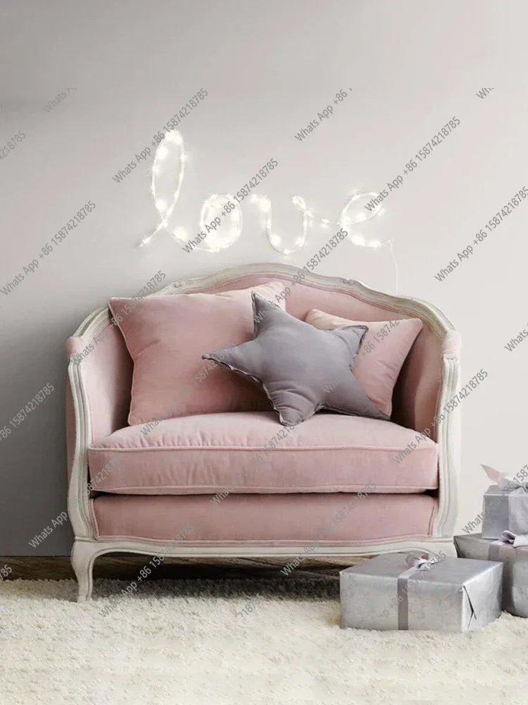 N49 J American Vintage Solid Wood Fabric Sofa Chair, Single Small Sofa, Small Apartment, Bedroom Balcony, Princess Chair, Pink F
N49 J American Vintage Solid Wood Fabric Sofa Chair, Single Small Sofa, Small Apartment, Bedroom Balcony, Princess Chair, Pink F