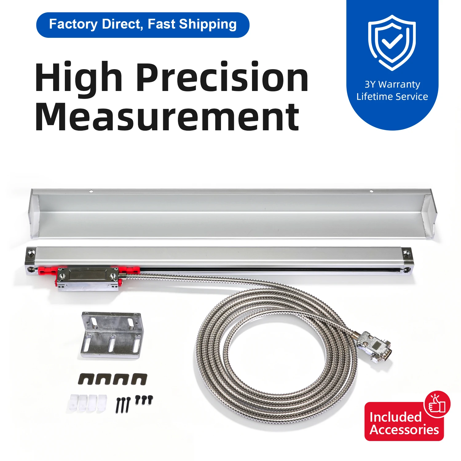 KA 300 Linear Optical Scale 70 1020mm Effective Length Good Rigidity Beautiful Design CNC Lathe Mill Precision Sensor Tool
KA 300 Linear Optical Scale 70 1020mm Effective Length Good Rigidity Beautiful Design CNC Lathe Mill Precision Sensor Tool