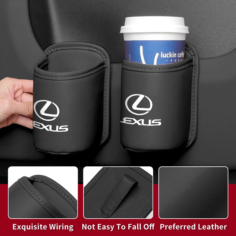 Car Seatback Water Cup Box Leather Mug Drinks Storage Bag Accessories For Lexus UX250h RX450h CT200h RX400h NX300h RX350 RX300 G
Car Seatback Water Cup Box Leather Mug Drinks Storage Bag Accessories For Lexus UX250h RX450h CT200h RX400h NX300h RX350 RX300 G