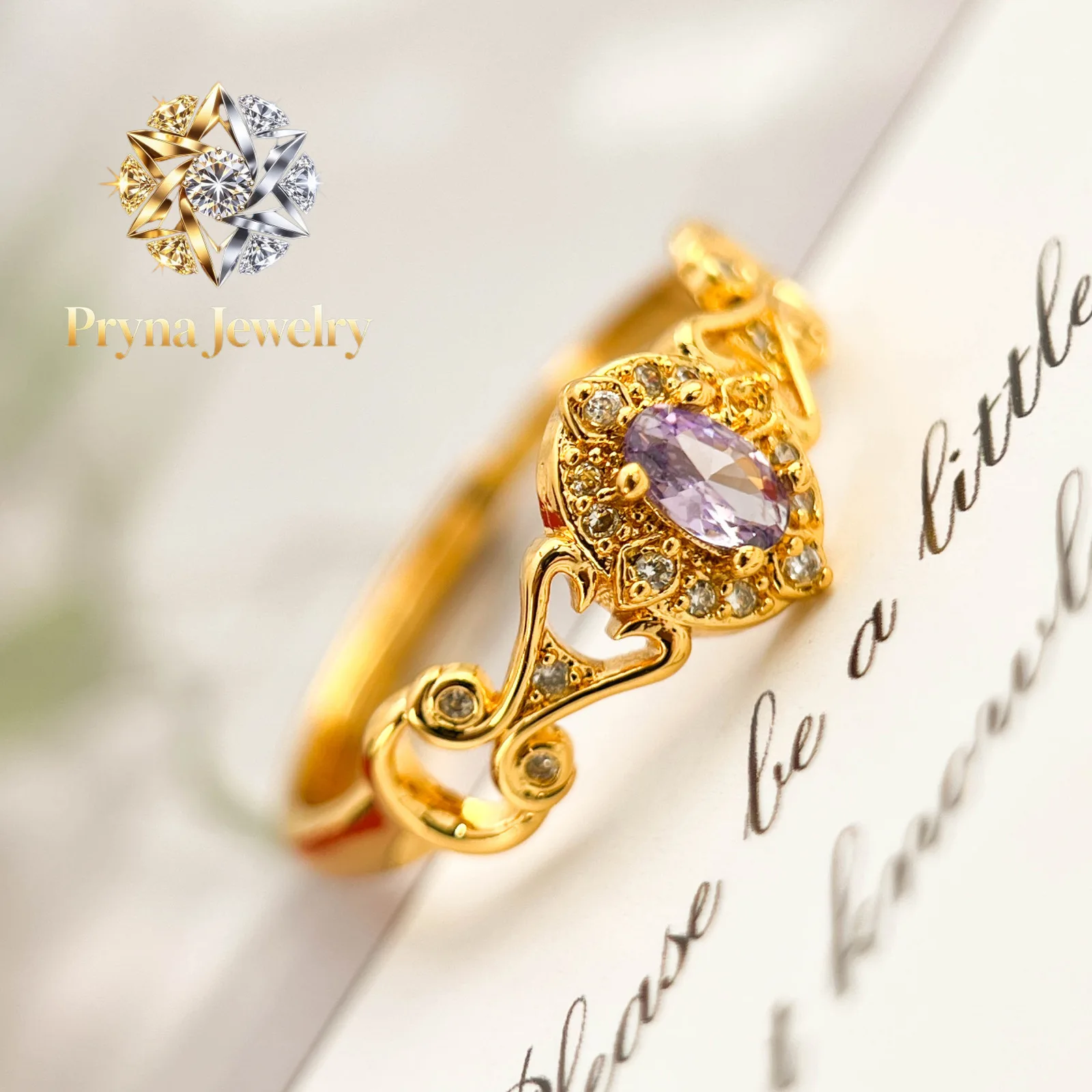 Pryna Jewelry Light luxury jewelry 9999 24K real gold inlaid Chinese retro purple-red zircon ring hollow dot diamond palace st
Pryna Jewelry Light luxury jewelry 9999 24K real gold inlaid Chinese retro purple-red zircon ring hollow dot diamond palace st