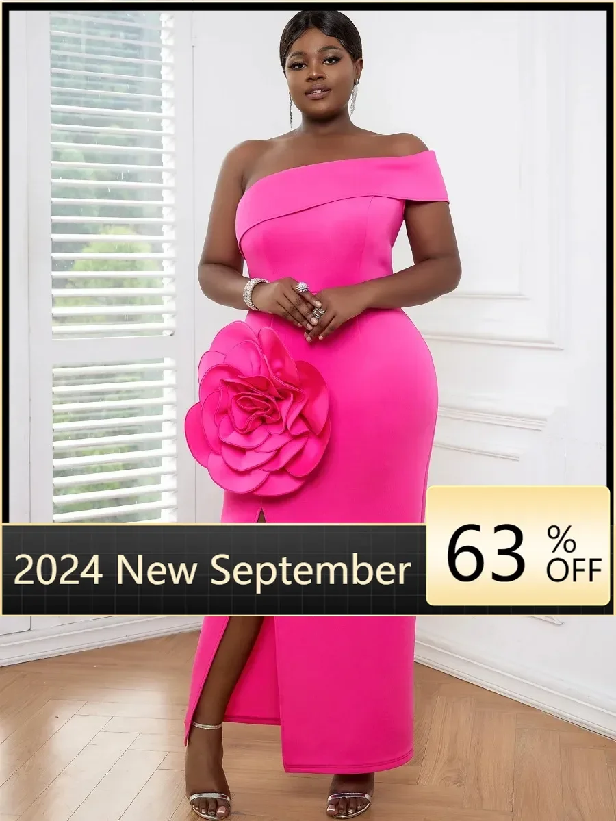 Rose Midi Dress for Woman Chic Appliques Flowers Strapless Side Slit Gowns Elegant Celebrate Party Wedding Guest Vestido Summer
Rose Midi Dress for Woman Chic Appliques Flowers Strapless Side Slit Gowns Elegant Celebrate Party Wedding Guest Vestido Summer