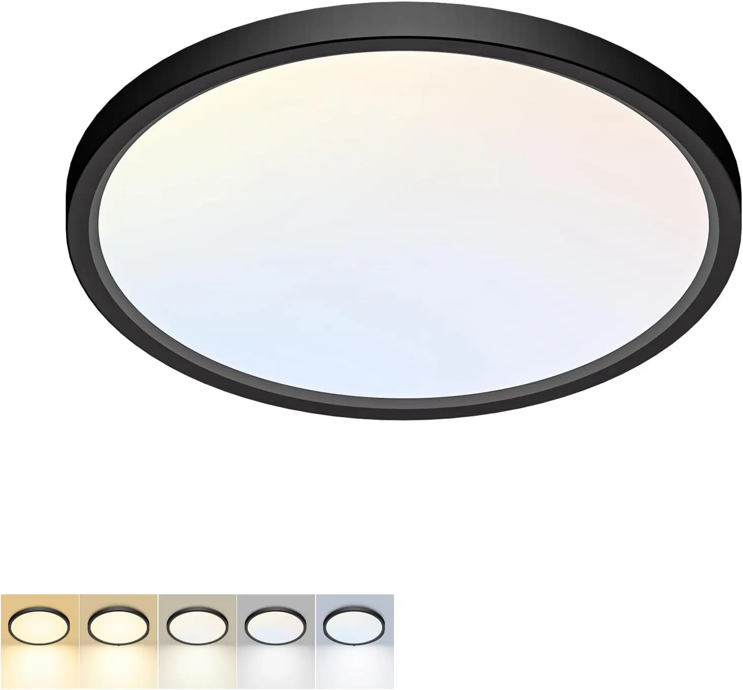 LED Flush Mount Ceiling Light, 7Inch 15W, 5 Color Temperatures, Black for Kitchen Porch Hallway
LED Flush Mount Ceiling Light, 7Inch 15W, 5 Color Temperatures, Black for Kitchen Porch Hallway