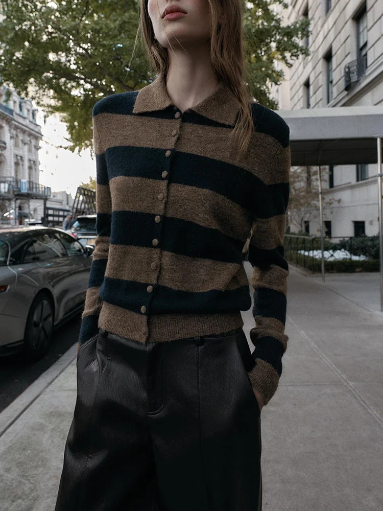 Зима 2025, Новое поступление, женский модный длинный полосатый вязаный джемпер Sve Ne, повседневный кардиган обычной длины
Зима 2025, Новое поступление, женский модный длинный полосатый вязаный джемпер Sve Ne, повседневный кардиган обычной длины