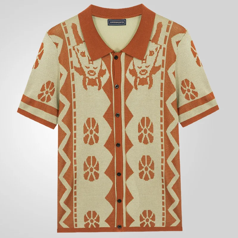 Men's clothing_Summer new jacquard men's knitted sweater lapel cardigan short-sleeved POLO shirt T-shirt
Men's clothing_Summer new jacquard men's knitted sweater lapel cardigan short-sleeved POLO shirt T-shirt
