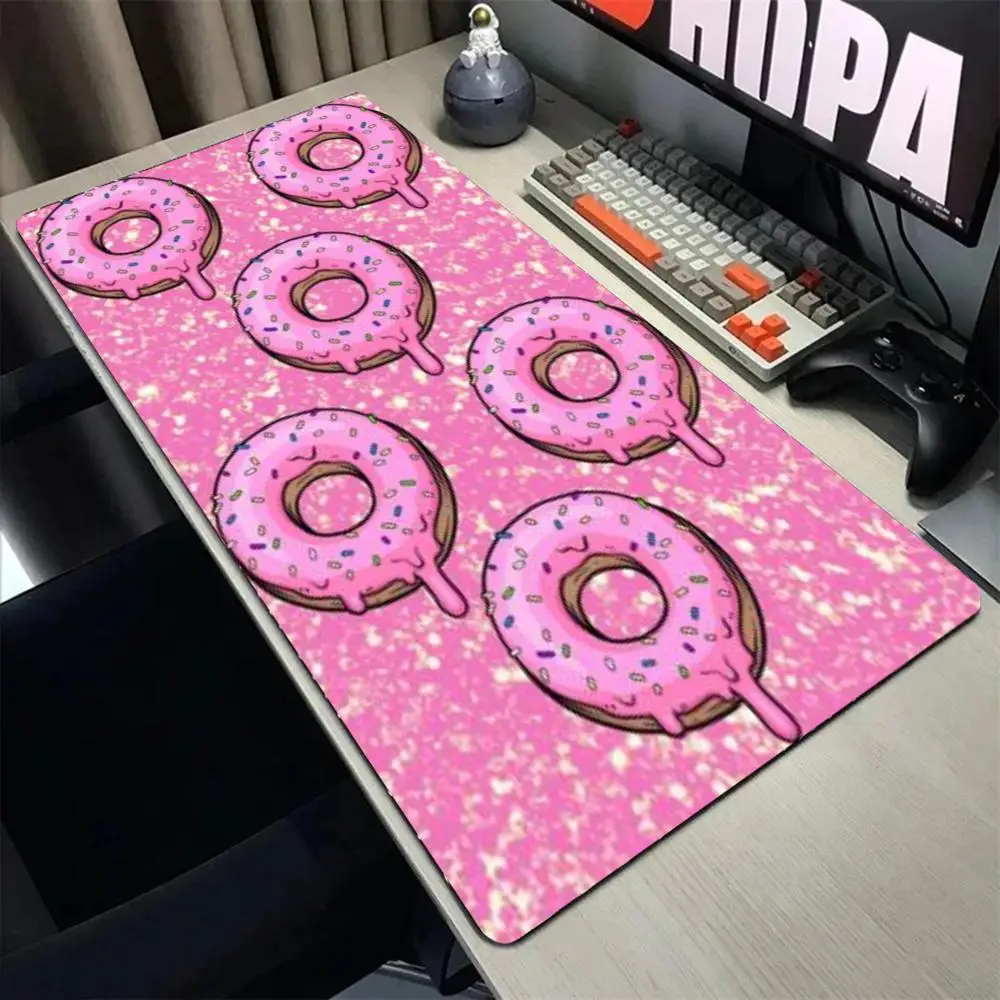Donut Pattern Mouse Pad Mousepad Large Gaming Mouse Pad LockEdge Thickened Computer Keyboard Table Desk Mat