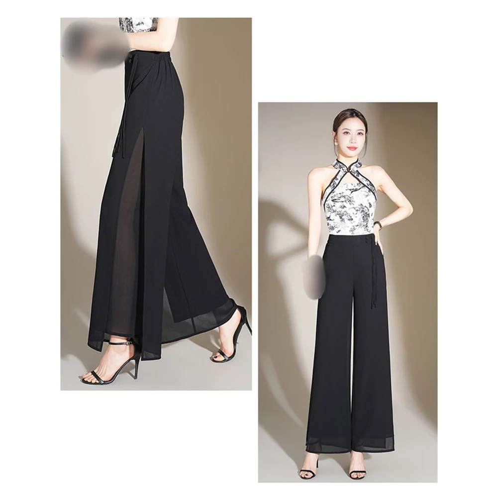 Double Layer Pants Chiffon Wide Leg Pants Spring Fashion Comfortable Vacation Pants Summer Casual Pants Thin Split Trousers
Double Layer Pants Chiffon Wide Leg Pants Spring Fashion Comfortable Vacation Pants Summer Casual Pants Thin Split Trousers