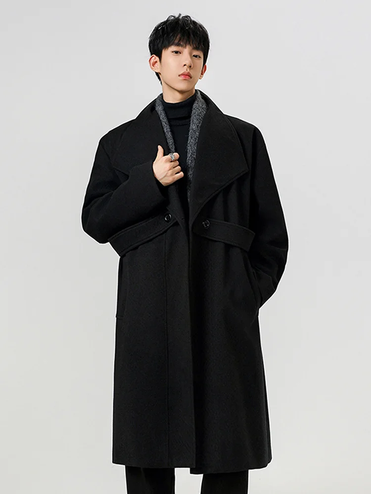 Черное шерстяное пальто, мужское осенне-зимнее модное пальто средней длины в Корейском стиле, повседневная ветровка в городском стиле
Черное шерстяное пальто, мужское осенне-зимнее модное пальто средней длины в Корейском стиле, повседневная ветровка в городском стиле