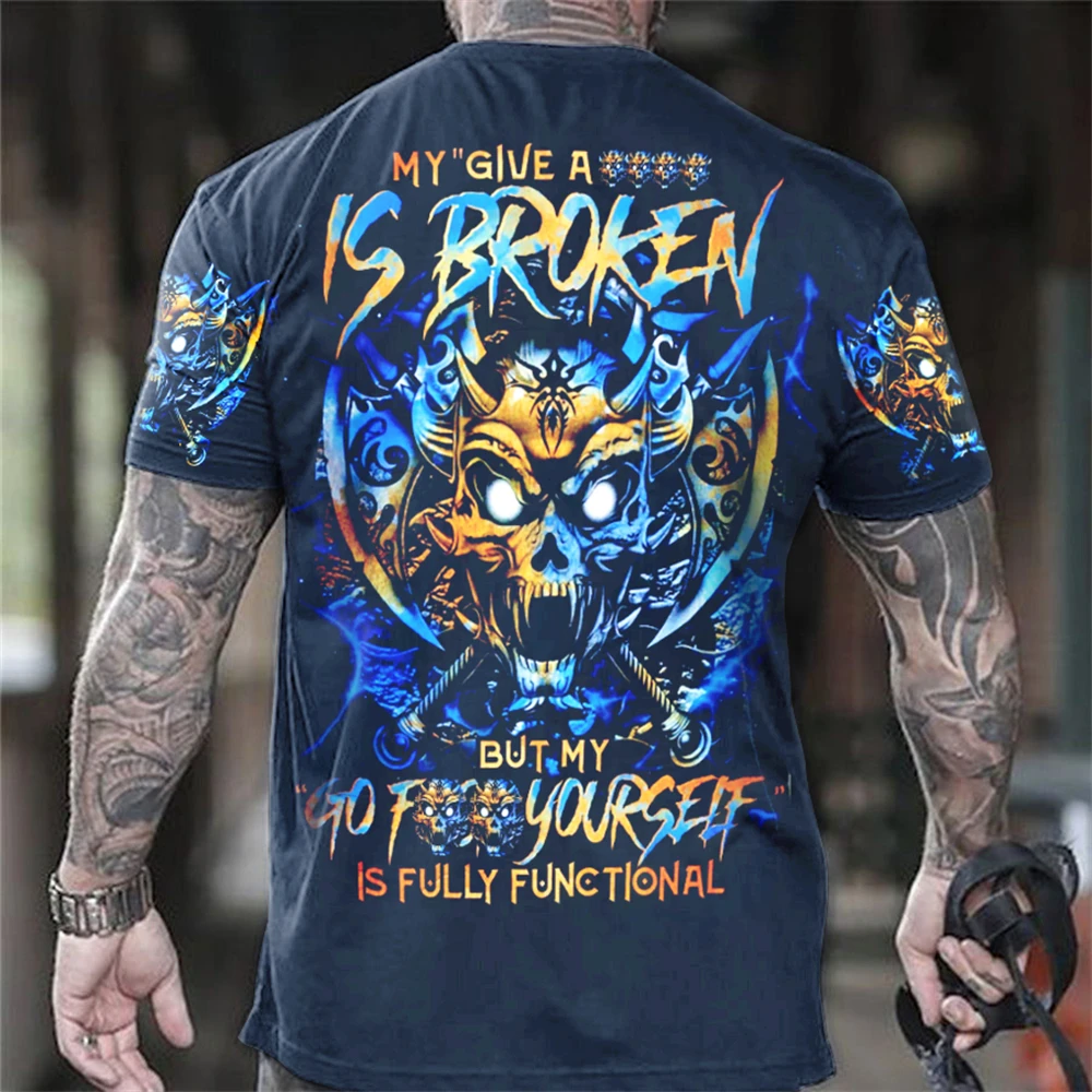 Newest Vintage T-Shirts for Mens 3D Short Sleeve Tops Skull Graphic on the Back Clothing Hip Hop Streetwear Summer Men's Tees
Newest Vintage T-Shirts for Mens 3D Short Sleeve Tops Skull Graphic on the Back Clothing Hip Hop Streetwear Summer Men's Tees