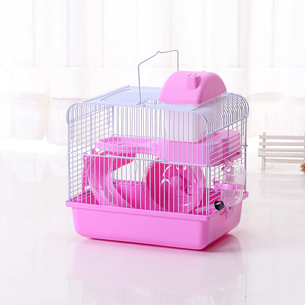 1Pc Double Layer Hamster Cage Pet Villa Portable Chinchilla House With Running Wheel Leakproof Water Jug
1Pc Double Layer Hamster Cage Pet Villa Portable Chinchilla House With Running Wheel Leakproof Water Jug
