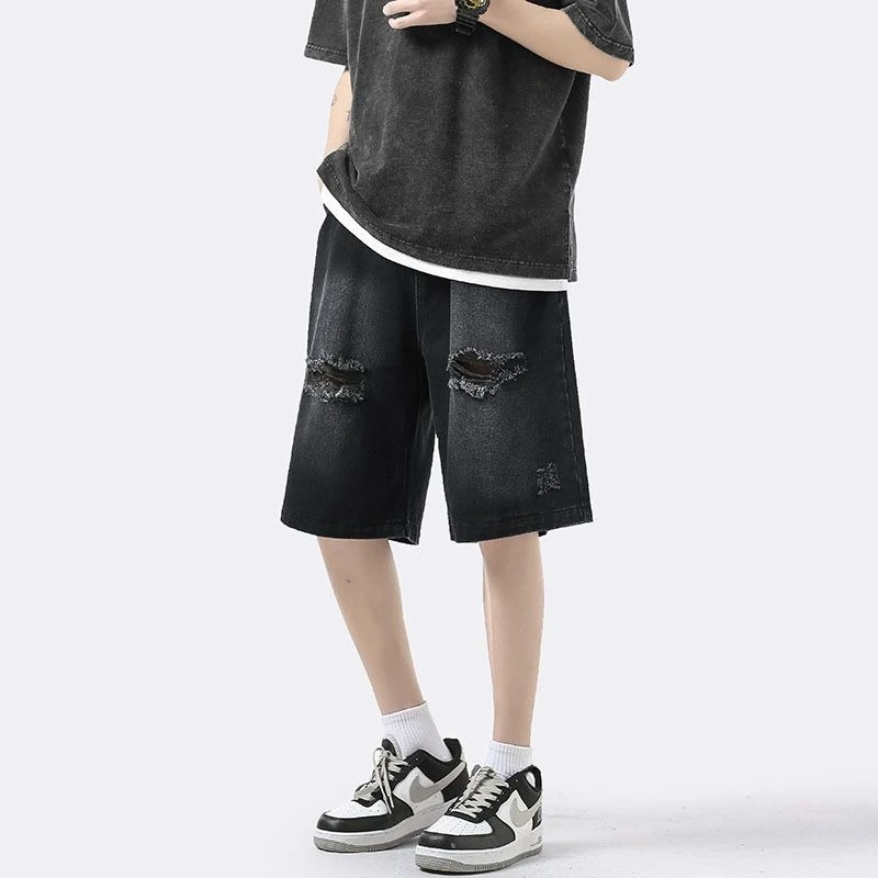 Men's Summer Ripped Denim Shorts Featuring Lightweight American Retro Design Mid-Thigh Outdoor Wear for Comfort in Hot Weather
Men's Summer Ripped Denim Shorts Featuring Lightweight American Retro Design Mid-Thigh Outdoor Wear for Comfort in Hot Weather