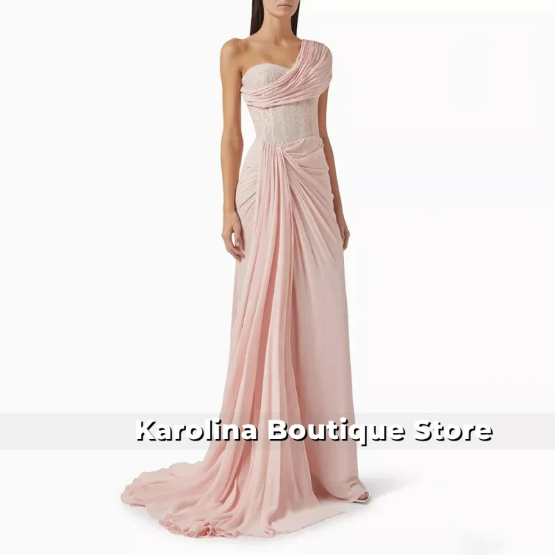 Light Pink Chiffon Formal Occasion Dress One Shoulder A Line Prom Gowns Women Elegant Pleat Party Dress Customized
Light Pink Chiffon Formal Occasion Dress One Shoulder A Line Prom Gowns Women Elegant Pleat Party Dress Customized