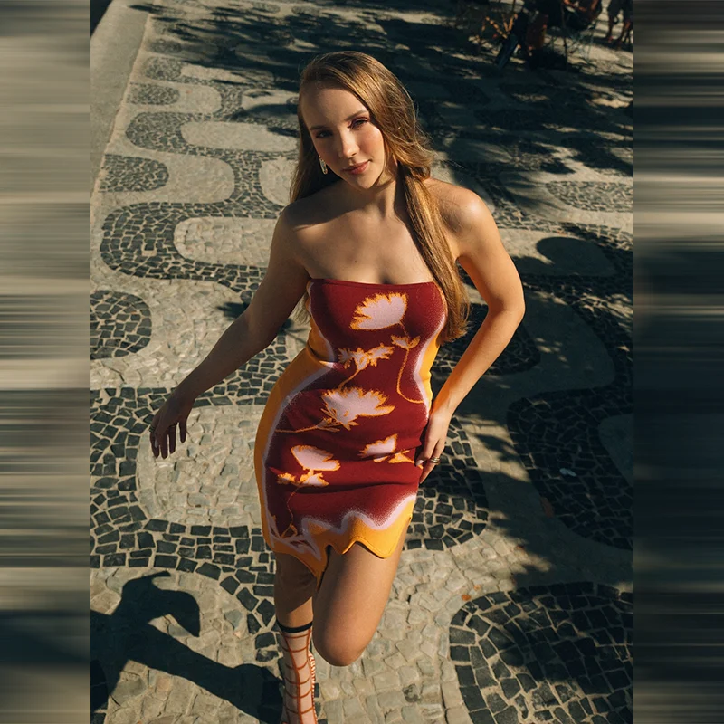 Printed Irregular Dress Detachable Straps Natural Waist Knit Bandeau Dresses High Saturation Sleeveless Party Holiday Vestidos
Printed Irregular Dress Detachable Straps Natural Waist Knit Bandeau Dresses High Saturation Sleeveless Party Holiday Vestidos