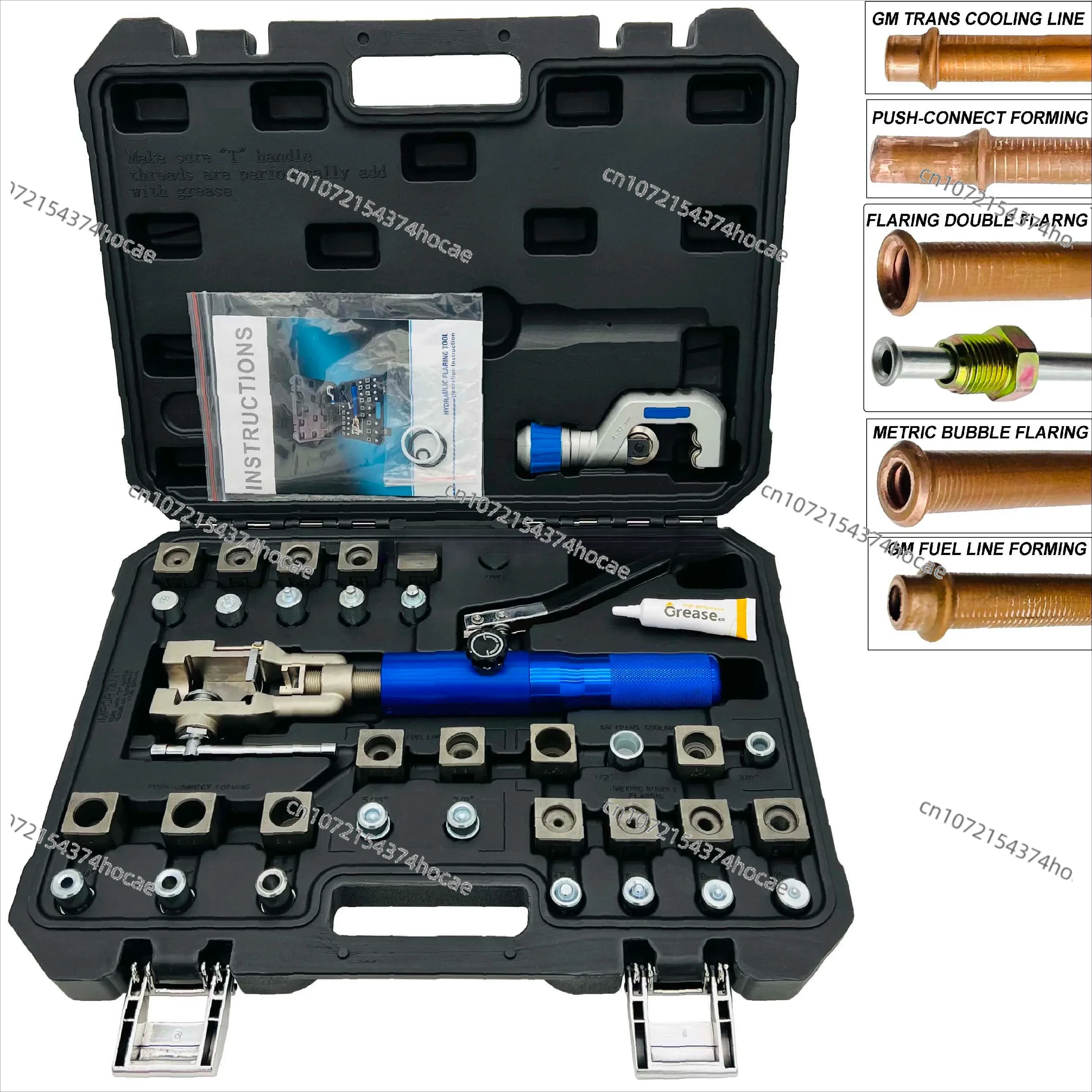 45° Double Brake Repair Hydraulic Flaring Tools Kit with 3/16"-1/2" for Copper Line, Steel Pipe and GM Reparing
45° Double Brake Repair Hydraulic Flaring Tools Kit with 3/16"-1/2" for Copper Line, Steel Pipe and GM Reparing