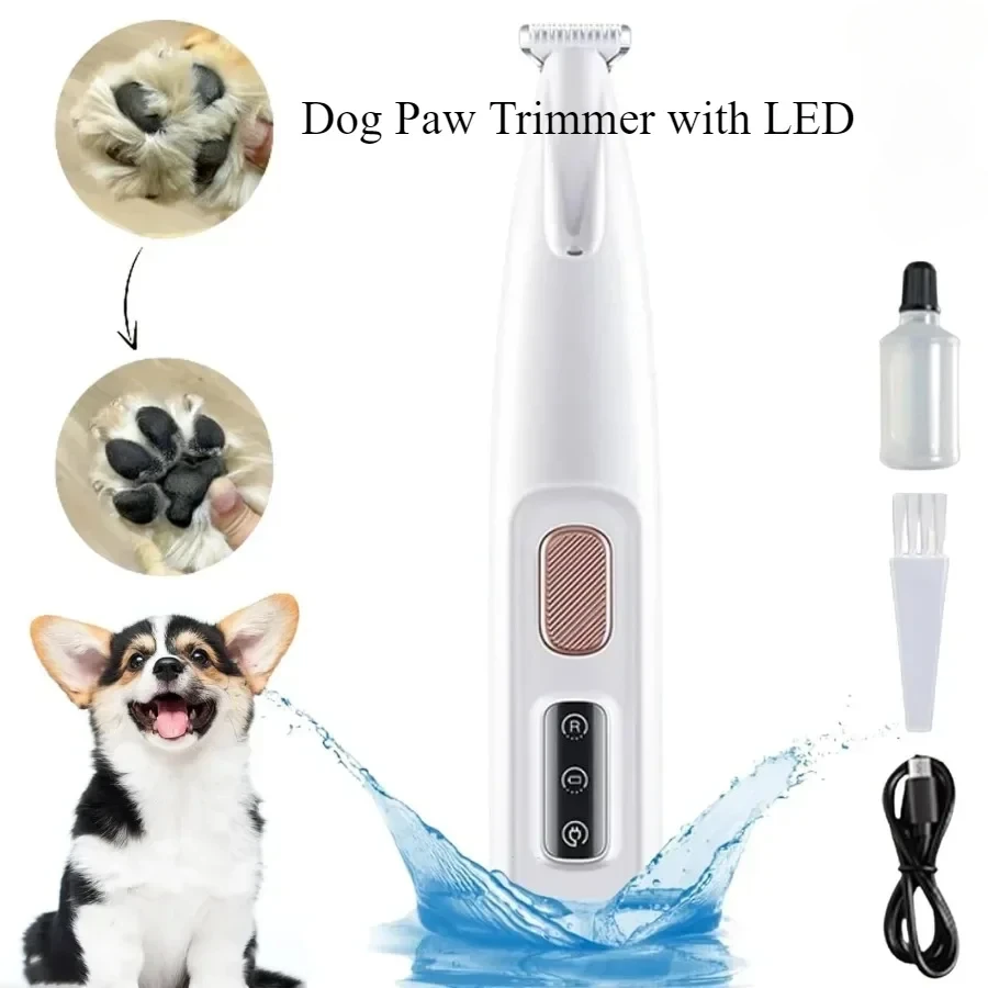 Electric Pet Paw Trimmer Clippers with LED Light Dog Grooming Kit Low Noise Dog Shaver Clippers for Dogs Cats USB Rechargeable
Electric Pet Paw Trimmer Clippers with LED Light Dog Grooming Kit Low Noise Dog Shaver Clippers for Dogs Cats USB Rechargeable