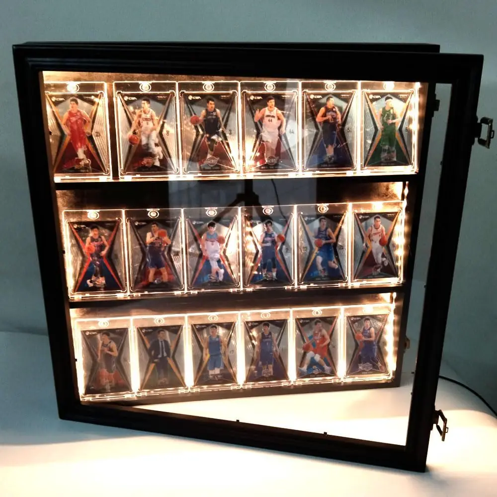 Sports Card Display Case with UV Protection and Lighted Strip for Baseball Football Basketball Hockey Trading Cards, Wall Mount
Sports Card Display Case with UV Protection and Lighted Strip for Baseball Football Basketball Hockey Trading Cards, Wall Mount