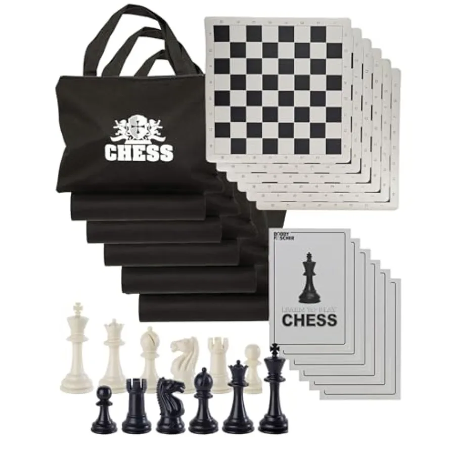 Дорожный шахматный набор для взрослых с виниловой складной доской, 34 фигуры, включает шахматную сумку и кубики-равномеры, идеально подходит для турниров
Дорожный шахматный набор для взрослых с виниловой складной доской, 34 фигуры, включает шахматную сумку и кубики-равномеры, идеально подходит для турниров