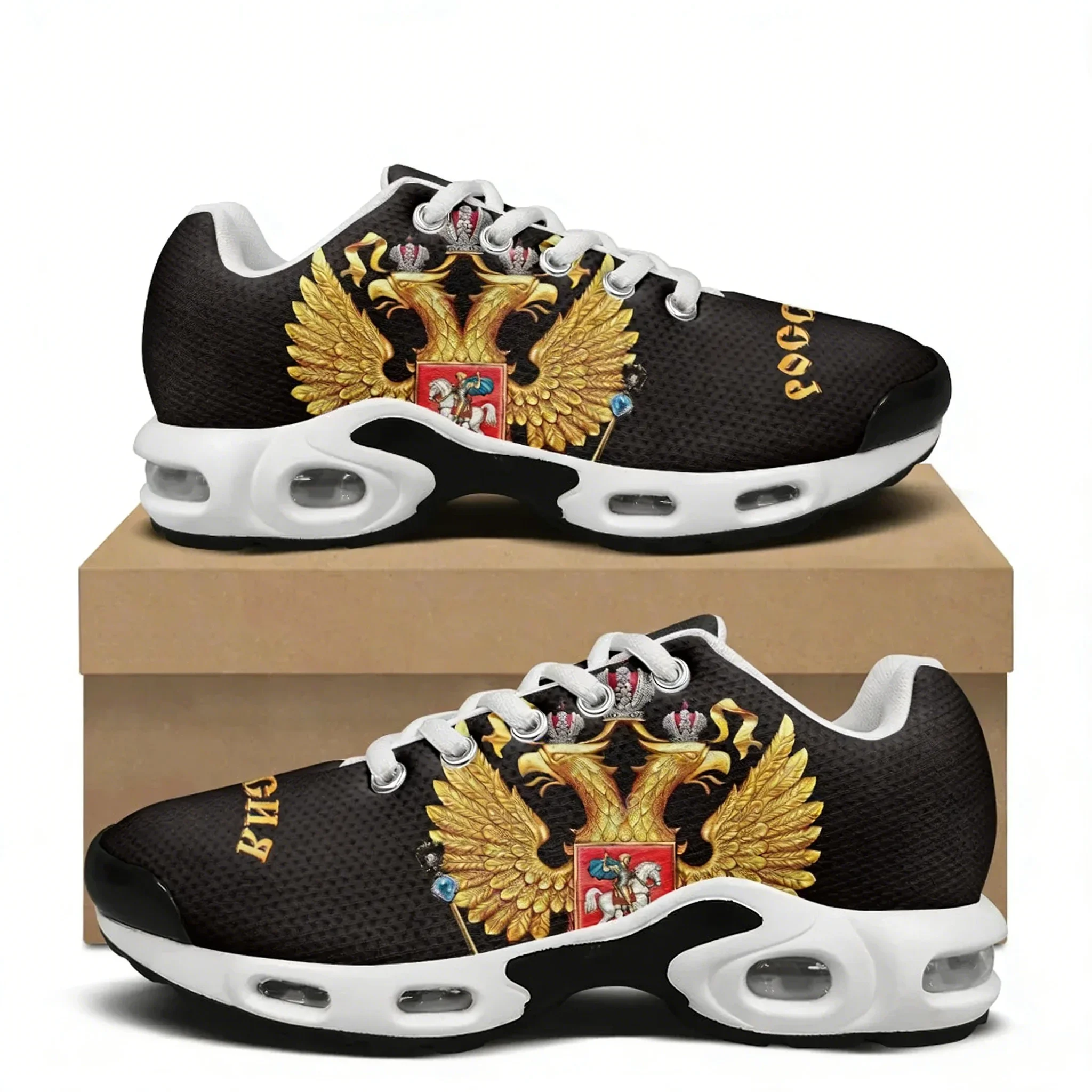 Russia Coat Of Arms Badge Air Cushion Sneakers Mens Womens Hiking Running Casual Shoes Mountain Climbing Shoes Custom Shoes
Russia Coat Of Arms Badge Air Cushion Sneakers Mens Womens Hiking Running Casual Shoes Mountain Climbing Shoes Custom Shoes
