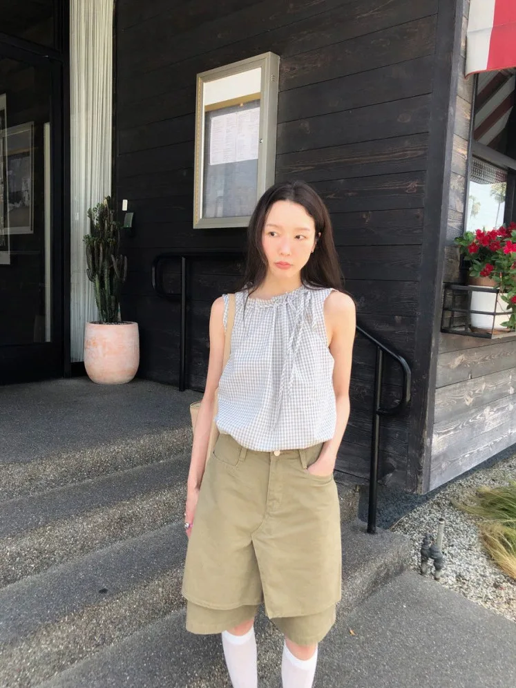 Sweet Style Drawstring Sash Vest Shirt Summer New Arrival Dongda Gate Baby Sauce Cotton No Sleeve round Neck Korean Thin
Sweet Style Drawstring Sash Vest Shirt Summer New Arrival Dongda Gate Baby Sauce Cotton No Sleeve round Neck Korean Thin