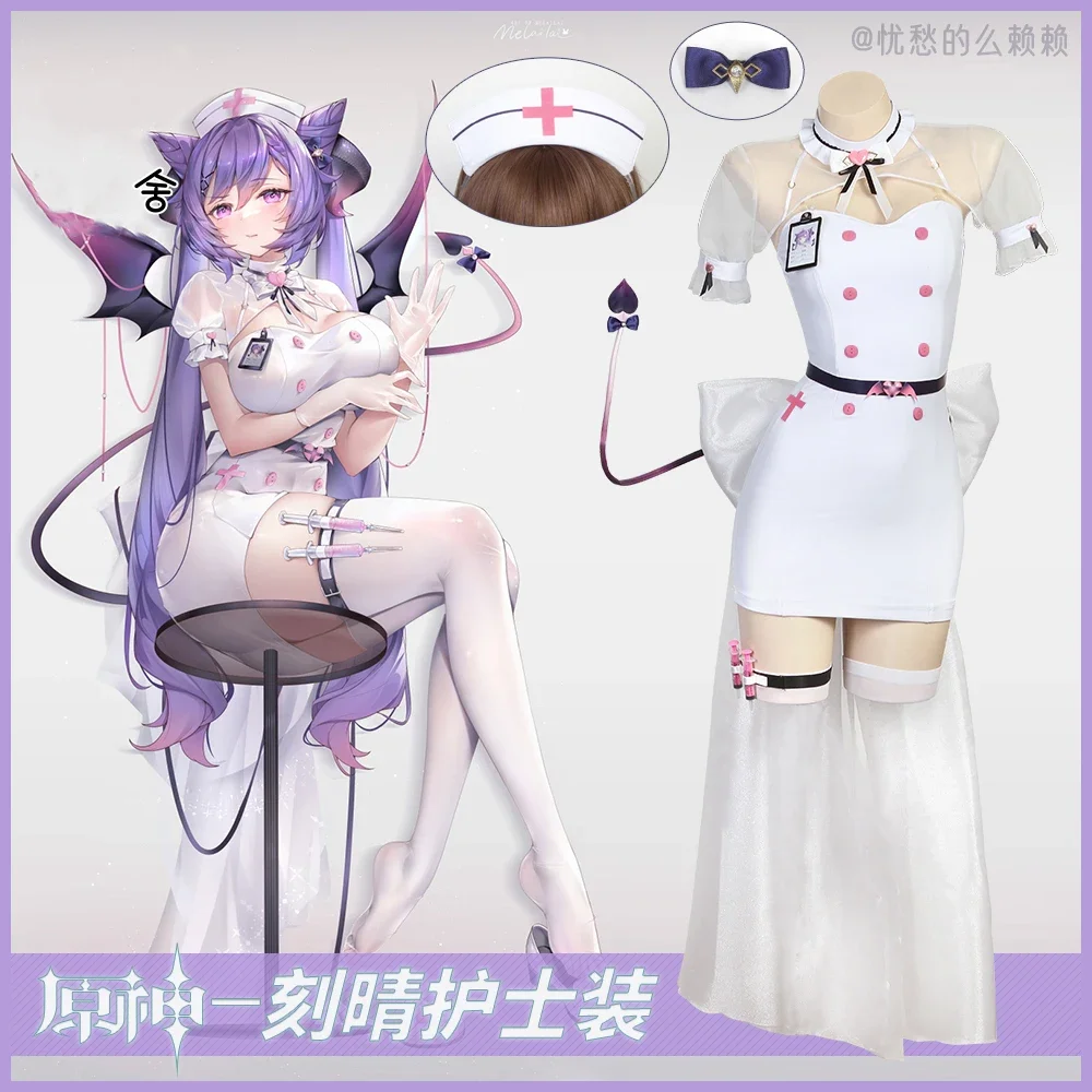 2026 Genshin Impact Keqing Lovely Nurse Uniform Game Suit Cosplay Costume Halloween Carnival Party Role Play Outfit Women
2026 Genshin Impact Keqing Lovely Nurse Uniform Game Suit Cosplay Costume Halloween Carnival Party Role Play Outfit Women