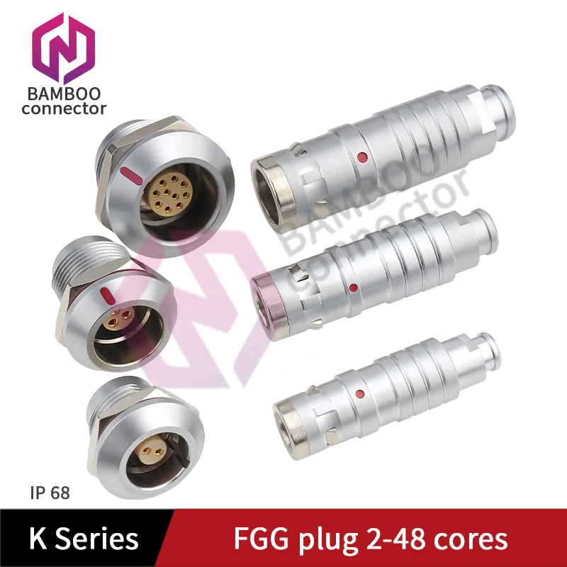 K Series Quick Self-latching FGG Plug 1K 2K 2 3 4 5 6 7 Pin Waterproof Male Plug Female Socket Aviation Metal Butting Connector
K Series Quick Self-latching FGG Plug 1K 2K 2 3 4 5 6 7 Pin Waterproof Male Plug Female Socket Aviation Metal Butting Connector