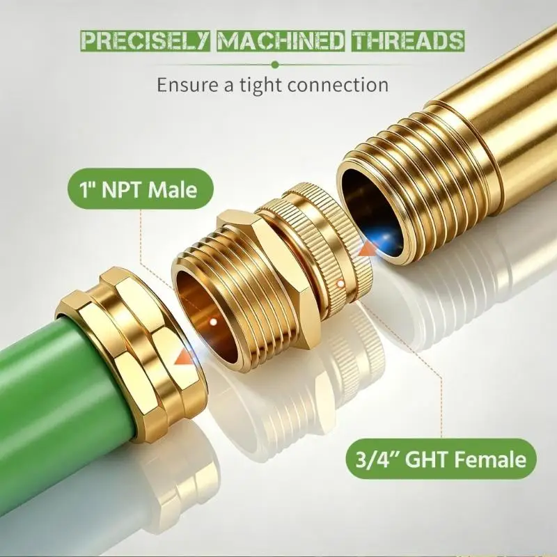 2Pcs Brass Hose Fitting Adapter 3/4inch GHT Female to 1inch NPT Male Thread Connector for Garden Irrigation System M4YD
2Pcs Brass Hose Fitting Adapter 3/4inch GHT Female to 1inch NPT Male Thread Connector for Garden Irrigation System M4YD