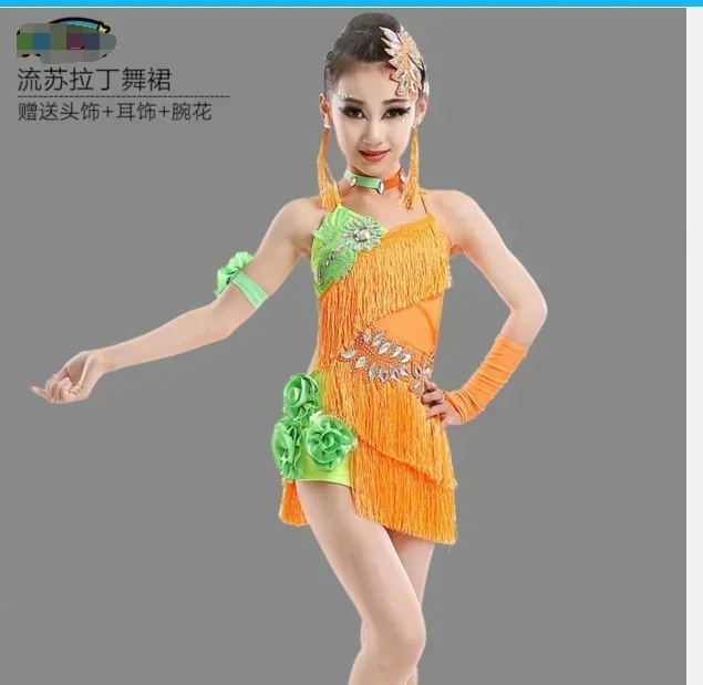 Kids Salsa Performance Costumes Competition Girls Figure Skating Dress Rave Outfits Tassels Girls Ballroom Latin Dance Clothes
Kids Salsa Performance Costumes Competition Girls Figure Skating Dress Rave Outfits Tassels Girls Ballroom Latin Dance Clothes