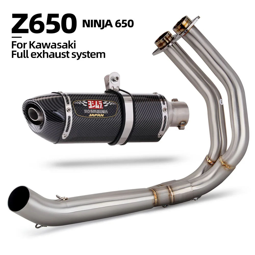 Motorcycle Full Exhaust System Front Pipe Yoshimura R77 Muffler with DB Killer For Kawasaki NINJA650 Z650
Motorcycle Full Exhaust System Front Pipe Yoshimura R77 Muffler with DB Killer For Kawasaki NINJA650 Z650